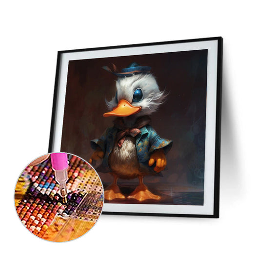 Rainy Night Donald Duck - Full Round Drill Diamond Painting 30*30CM