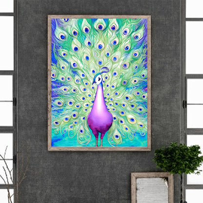 Peacock - Full Round Drill Diamond Painting 30*40CM