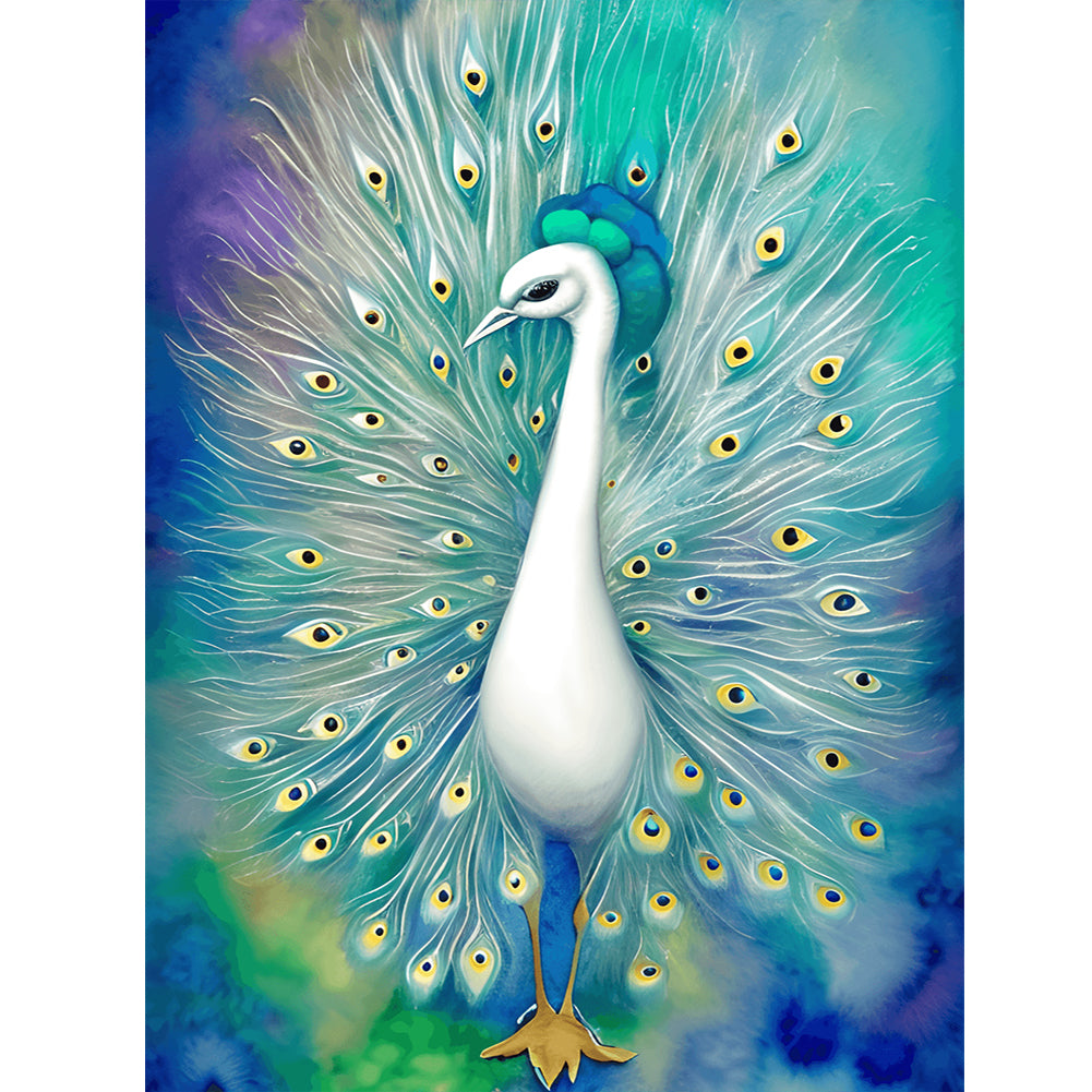 Peacock - Full Round Drill Diamond Painting 30*40CM