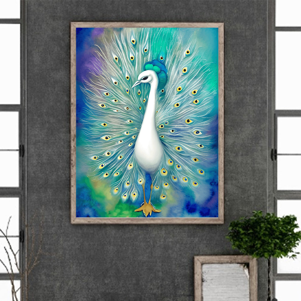 Peacock - Full Round Drill Diamond Painting 30*40CM