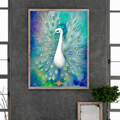 Peacock - Full Round Drill Diamond Painting 30*40CM