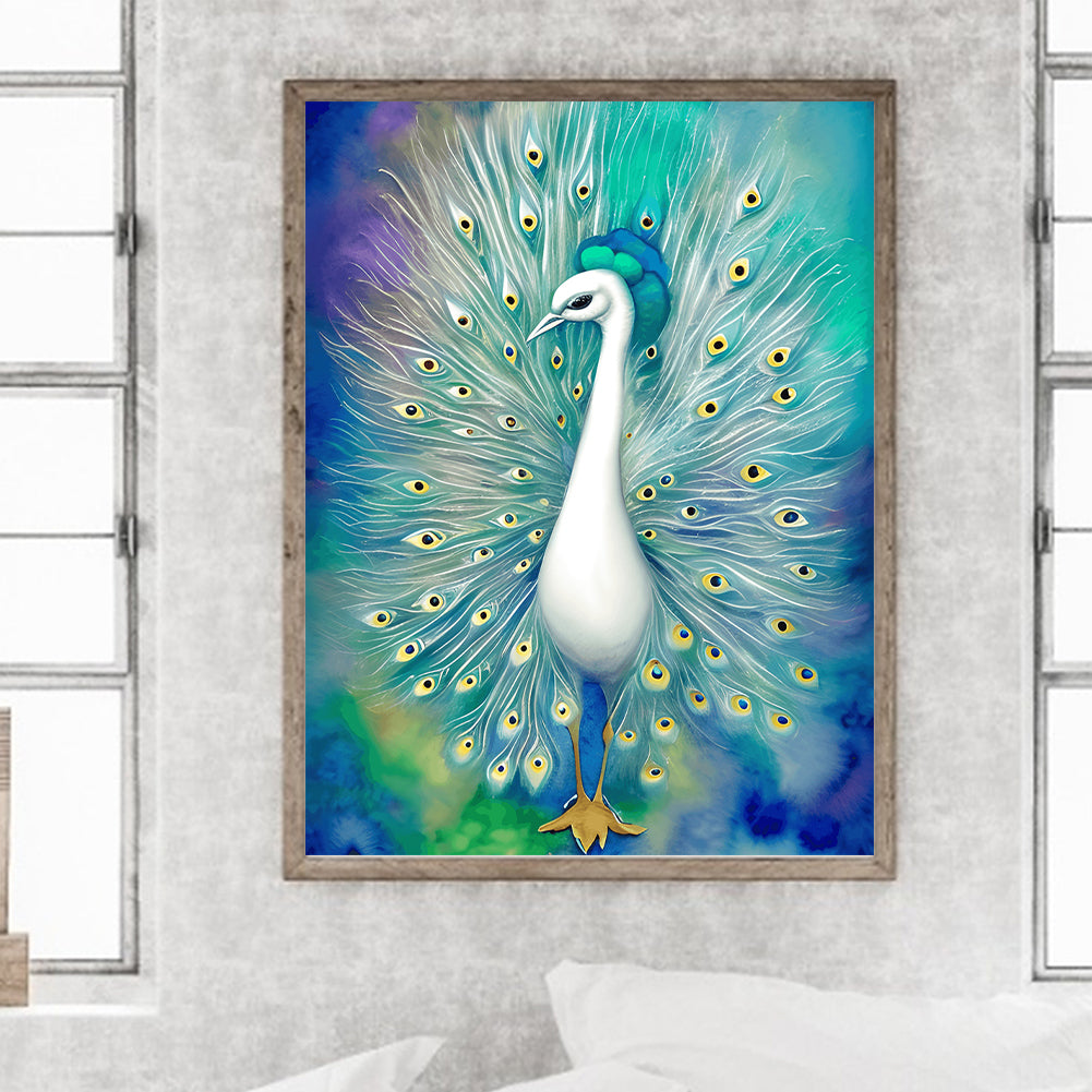 Peacock - Full Round Drill Diamond Painting 30*40CM