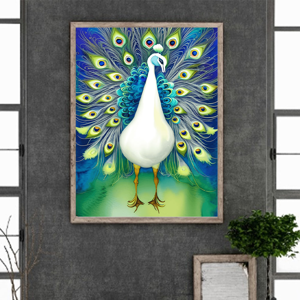 Peacock - Full Round Drill Diamond Painting 30*40CM