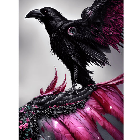 Black Crow - Full Round Drill Diamond Painting 30*40CM