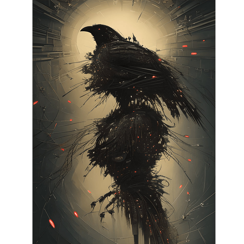 Black Crow - Full Round Drill Diamond Painting 30*40CM