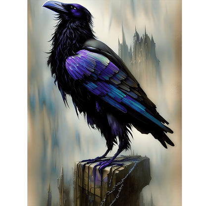 Black Crow - Full Round Drill Diamond Painting 30*40CM