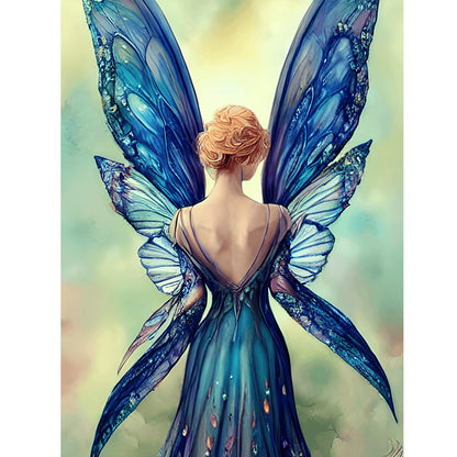 Butterfly Wings Woman - Full Round Drill Diamond Painting 30*40CM