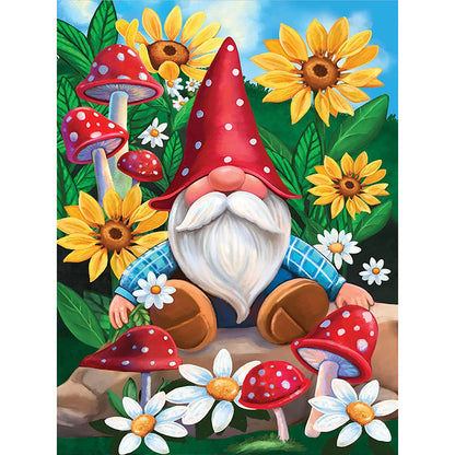 Flower And Dwarf - Full Round Drill Diamond Painting 30*40CM