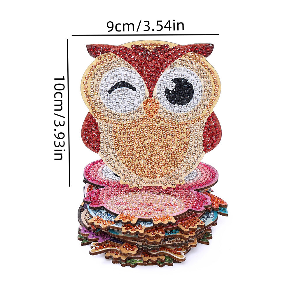 DIY Diamond Painting Coasters Kit Crystal Drink Coasters Cartoon for Adults Kids