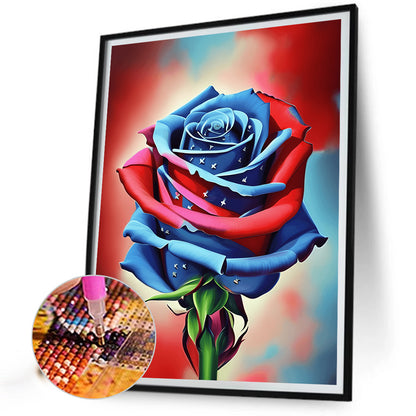 Independence Day Flag Rose - Full Round Drill Diamond Painting 30*40CM