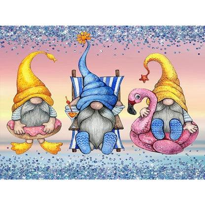 Beach Gnome - Full Round Drill Diamond Painting 40*30CM