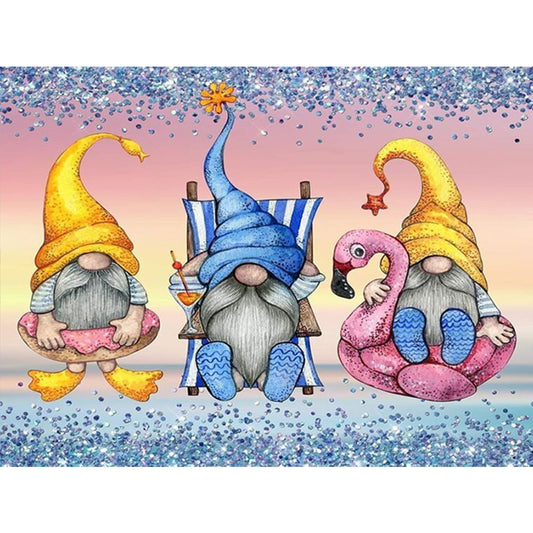 Beach Gnome - Full Round Drill Diamond Painting 40*30CM
