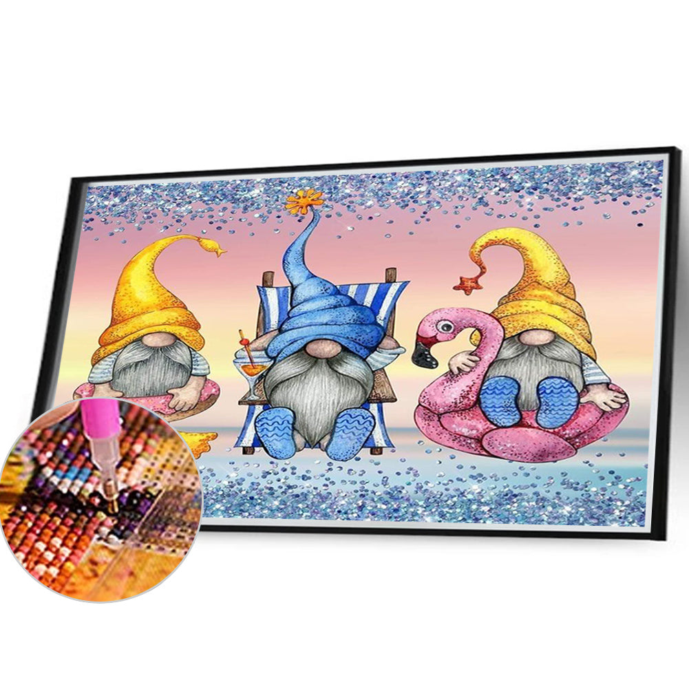 Beach Gnome - Full Round Drill Diamond Painting 40*30CM