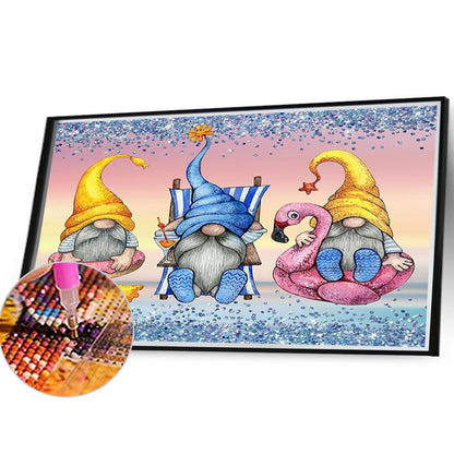 Beach Gnome - Full Round Drill Diamond Painting 40*30CM