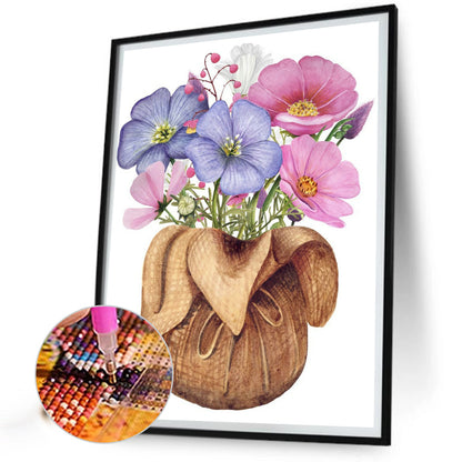 Flower Pot - Full Round Drill Diamond Painting 30*40CM