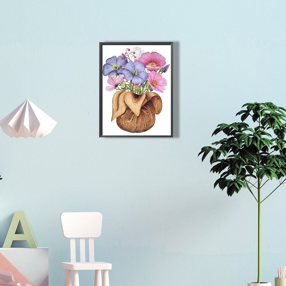 Flower Pot - Full Round Drill Diamond Painting 30*40CM