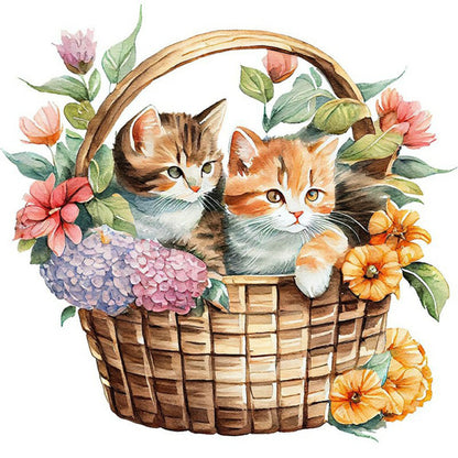 Flower Basket - Full Round Drill Diamond Painting 30*30CM