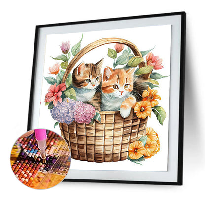 Flower Basket - Full Round Drill Diamond Painting 30*30CM