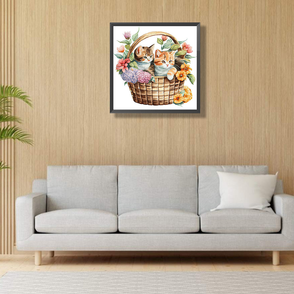 Flower Basket - Full Round Drill Diamond Painting 30*30CM