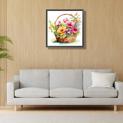 Flower Basket - Full Round Drill Diamond Painting 30*30CM