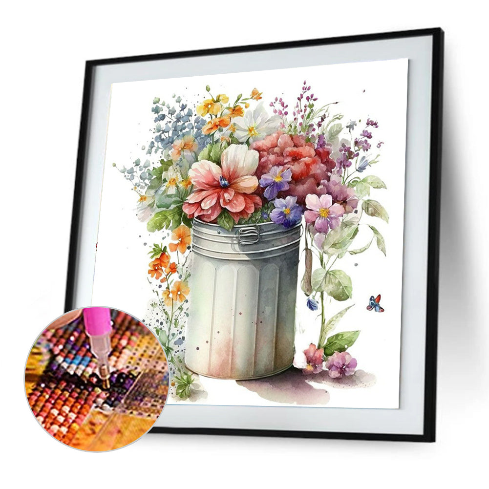 Flower Basket - Full Round Drill Diamond Painting 30*30CM