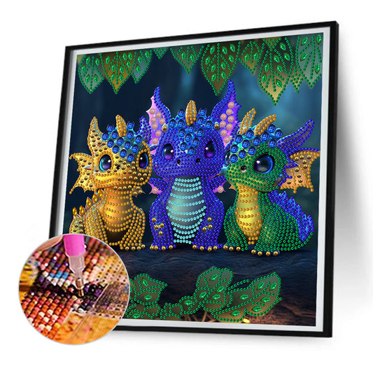 Baby Dragon - Special Shaped Drill Diamond Painting 30*30CM