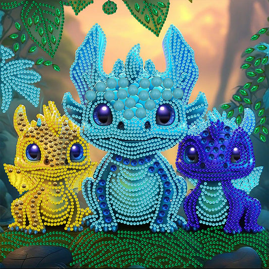 Baby Dragon - Special Shaped Drill Diamond Painting 30*30CM