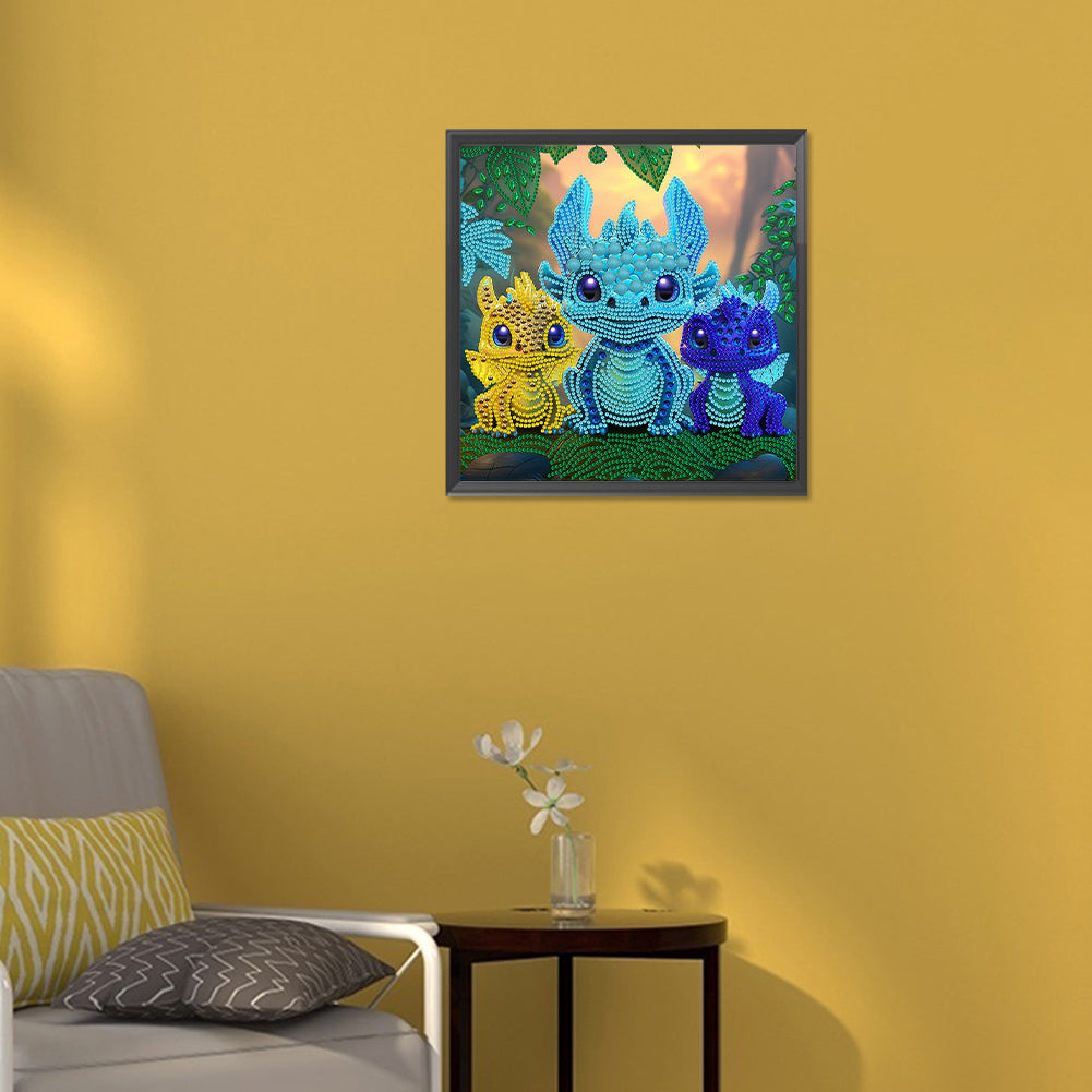 Baby Dragon - Special Shaped Drill Diamond Painting 30*30CM