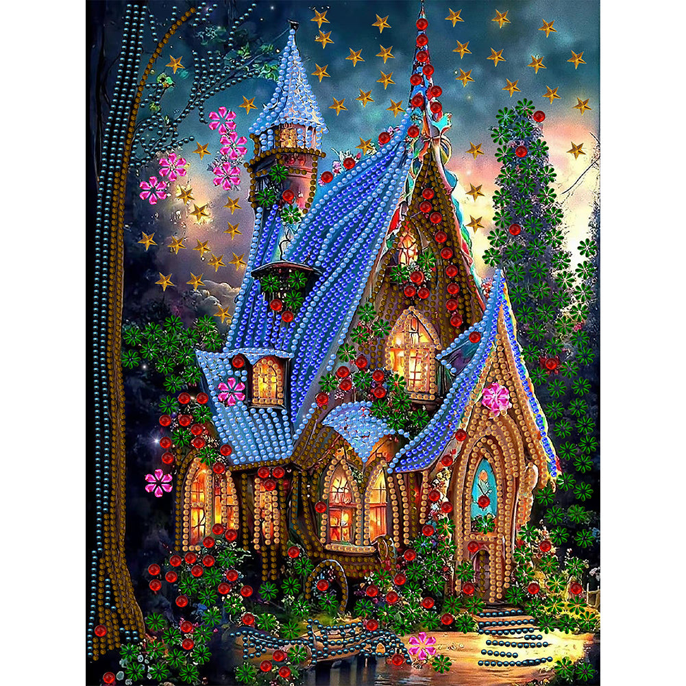 Garden Cottage - Special Shaped Drill Diamond Painting 30*40CM