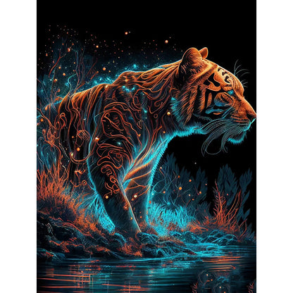 Tiger Ready To Run - Full Round Drill Diamond Painting 30*40CM