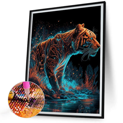 Tiger Ready To Run - Full Round Drill Diamond Painting 30*40CM