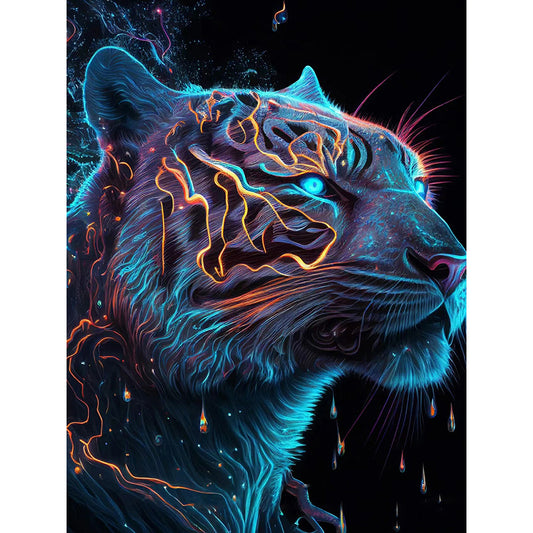 Calm Tiger - Full Round Drill Diamond Painting 30*40CM