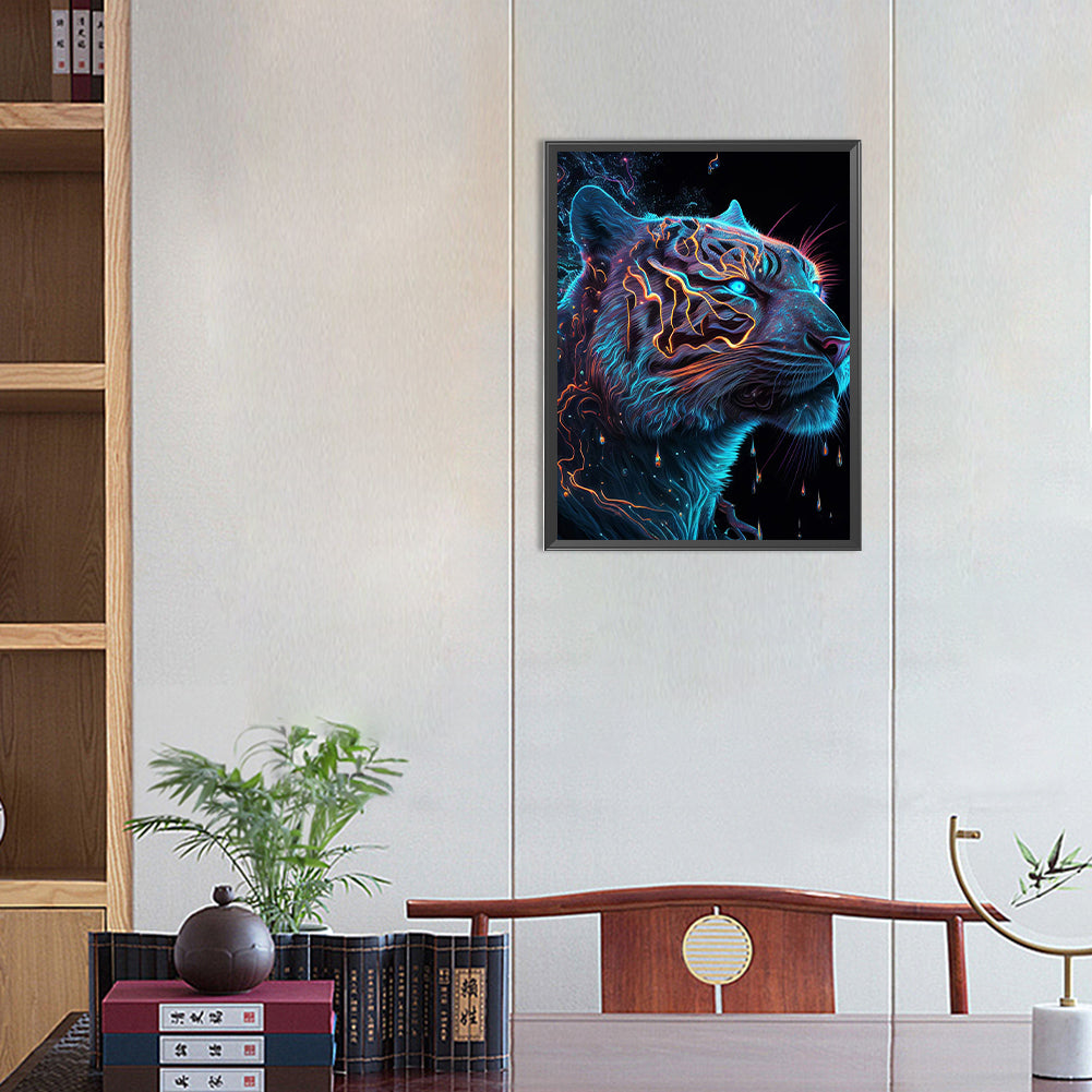 Calm Tiger - Full Round Drill Diamond Painting 30*40CM