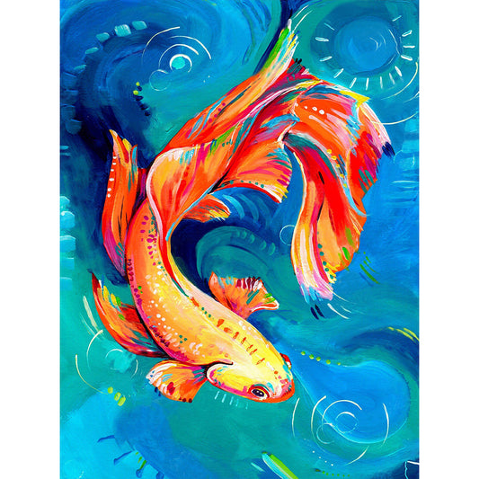 Koi Carp - Full Round Drill Diamond Painting 30*40CM