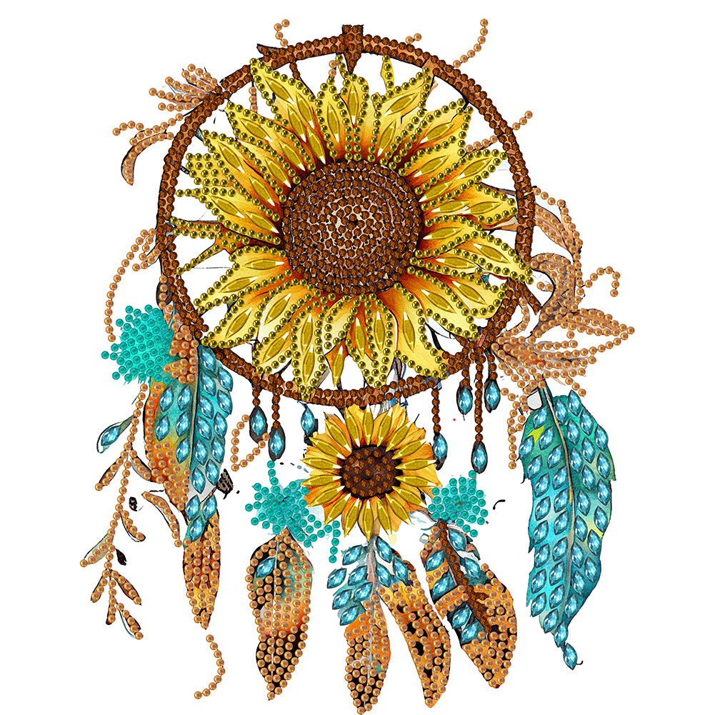 Sunflower Dream Catcher - Special Shaped Drill Diamond Painting 30*30CM