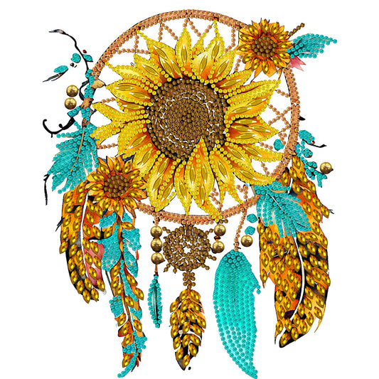 Sunflower Dream Catcher - Special Shaped Drill Diamond Painting 30*30CM