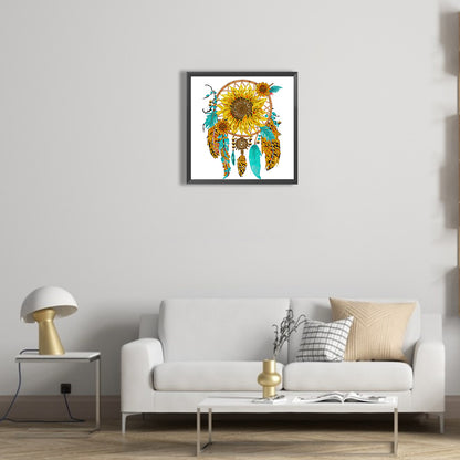 Sunflower Dream Catcher - Special Shaped Drill Diamond Painting 30*30CM