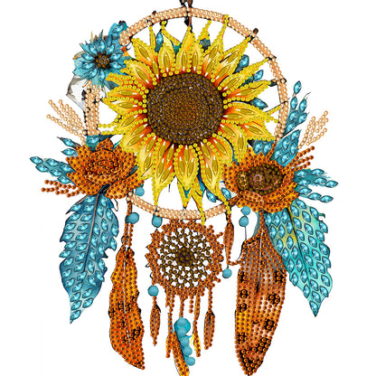 Sunflower Dream Catcher - Special Shaped Drill Diamond Painting 30*30CM