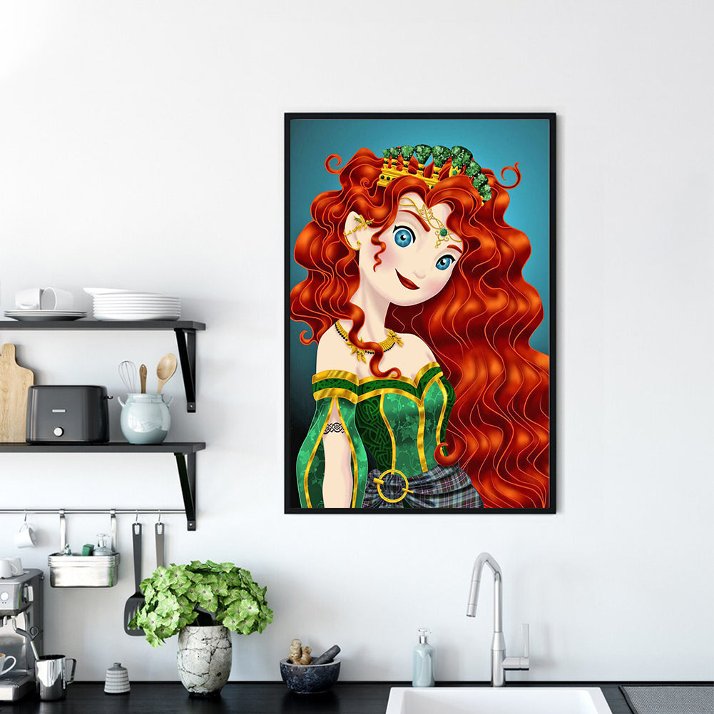 Disney Princess Merida - Full Round Drill Diamond Painting 30*50CM