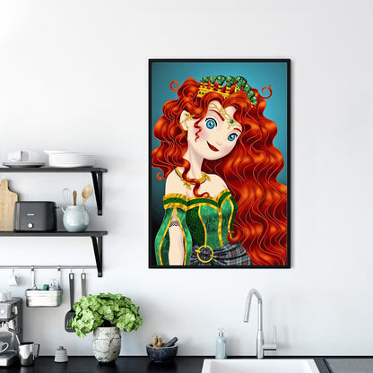 Disney Princess Merida - Full Round Drill Diamond Painting 30*50CM