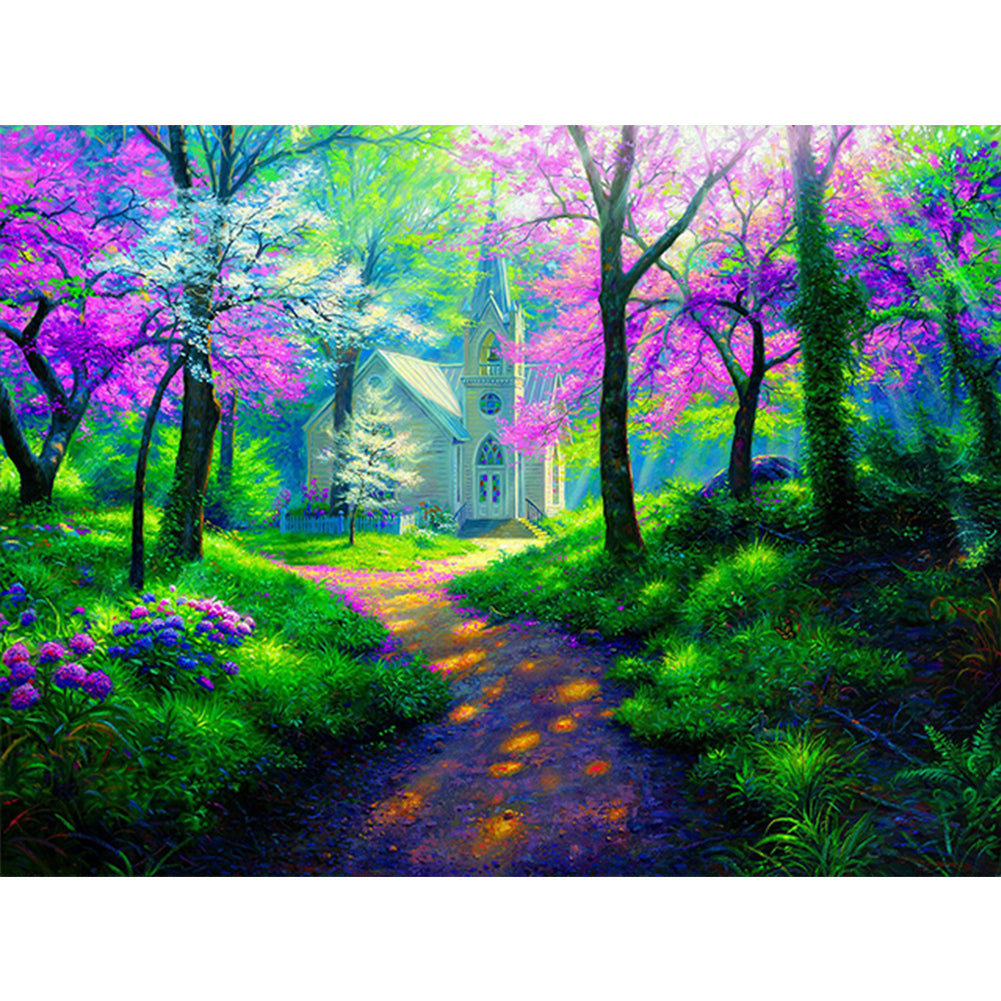 Landscape - Full Round Drill Diamond Painting 40*30CM