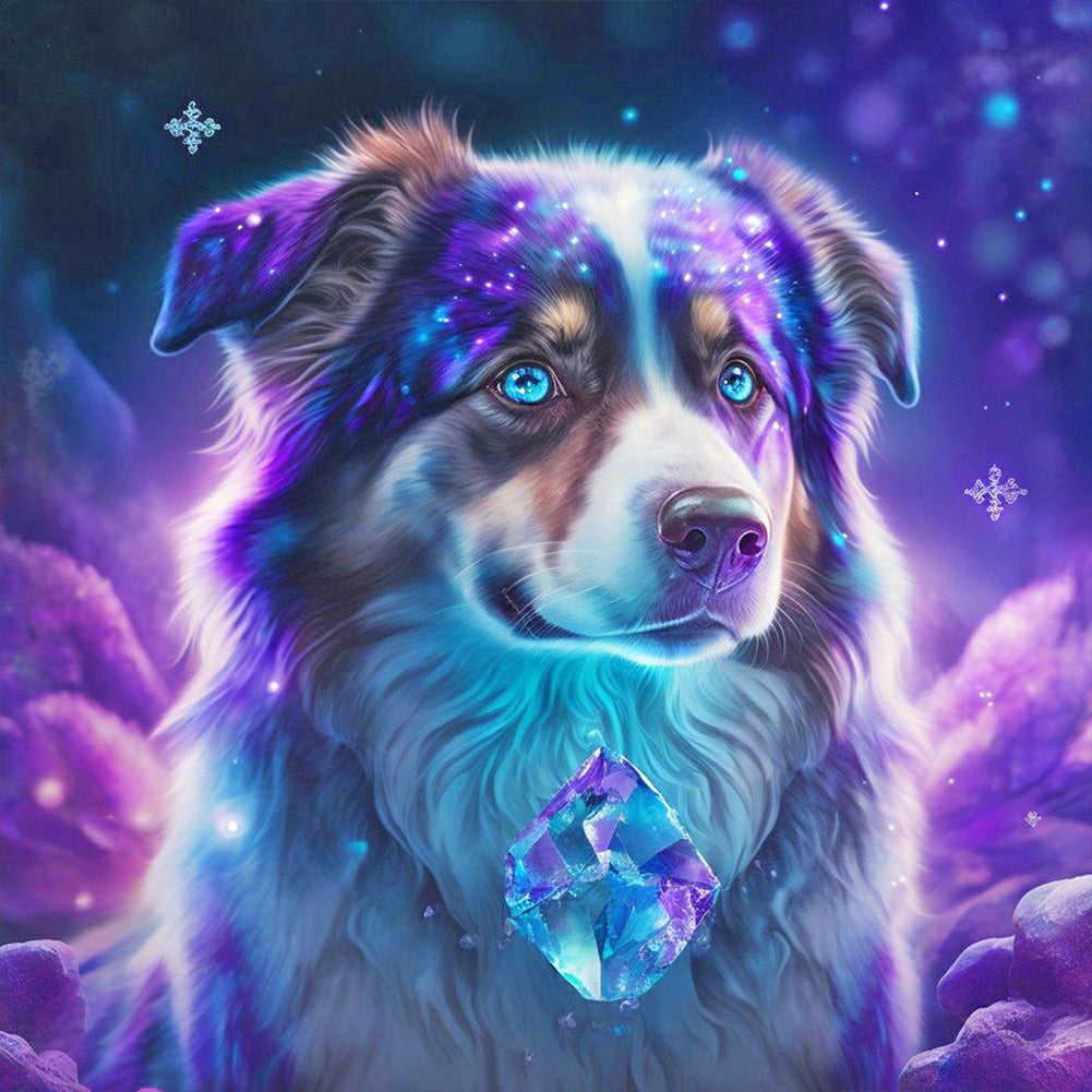 Amethyst And The Dog - Full Round Drill Diamond Painting 30*30CM