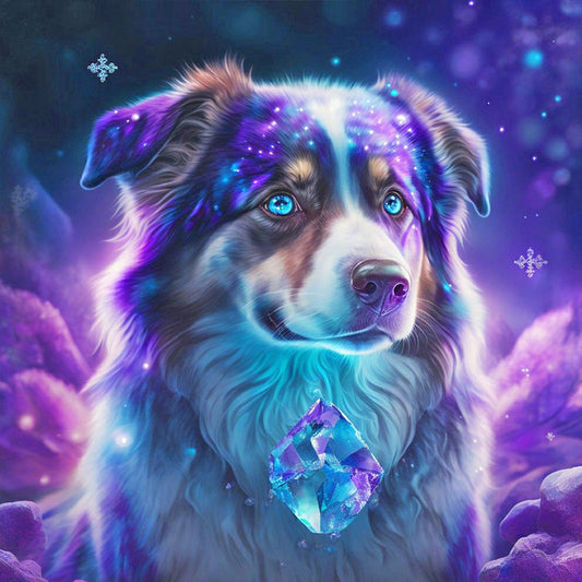 Amethyst And The Dog - Full Round Drill Diamond Painting 30*30CM