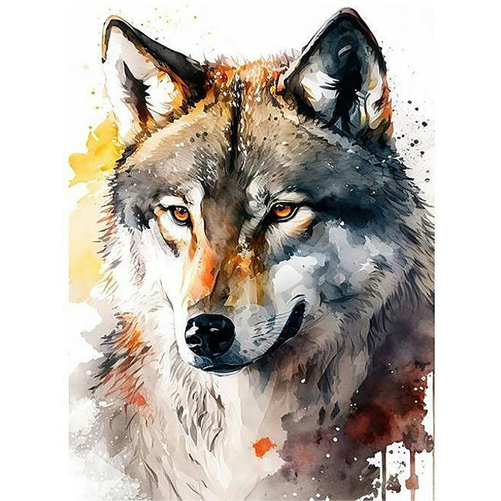 Looking At The Wolf - Full Round Drill Diamond Painting 30*40CM