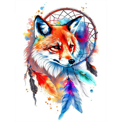 The Fox And The Dreamcatcher - Full Round Drill Diamond Painting 30*40CM