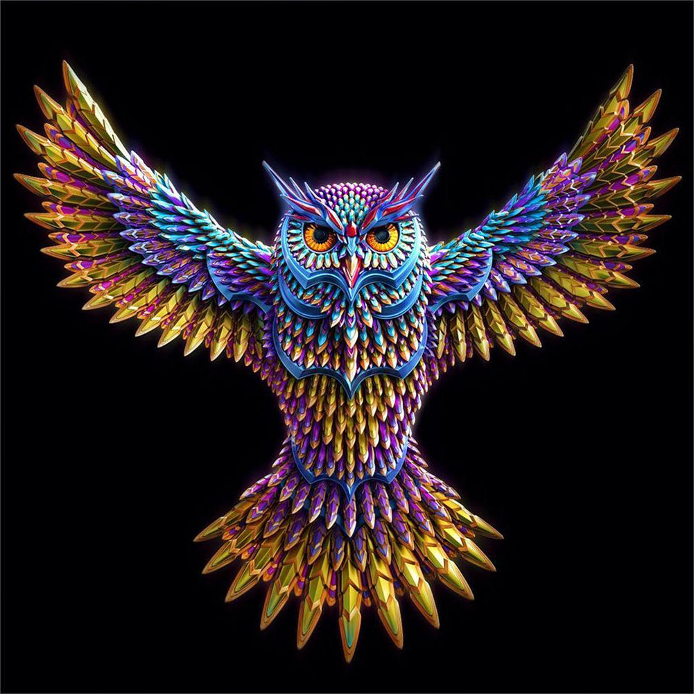 Owl - Full Round Drill Diamond Painting 30*30CM
