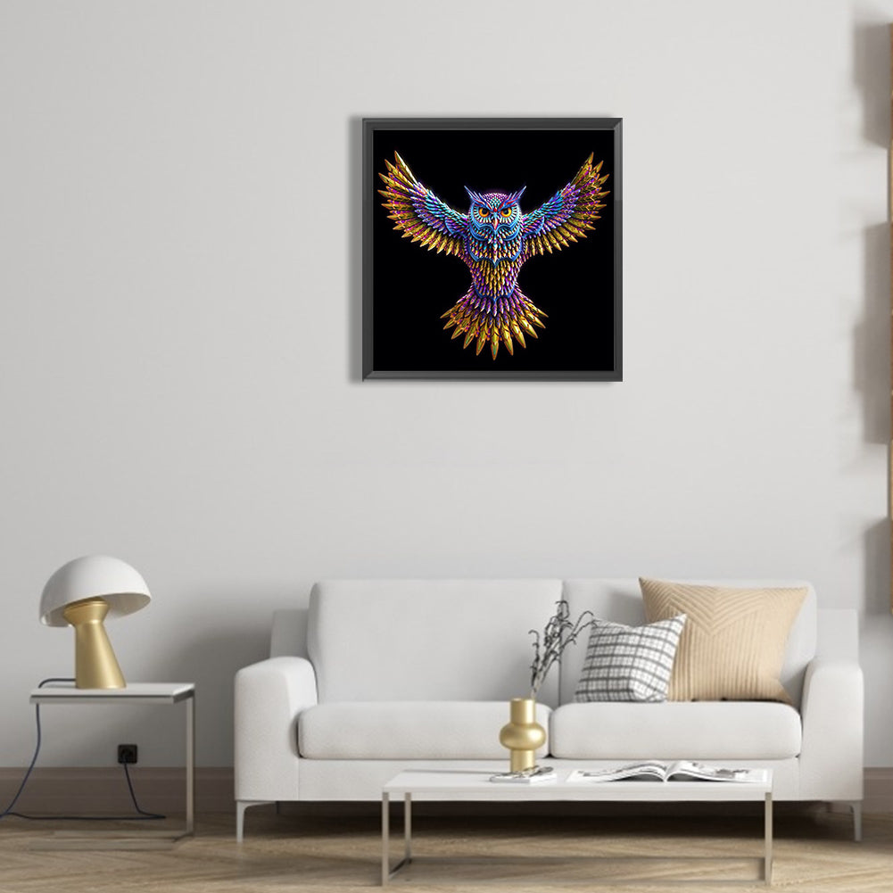 Owl - Full Round Drill Diamond Painting 30*30CM