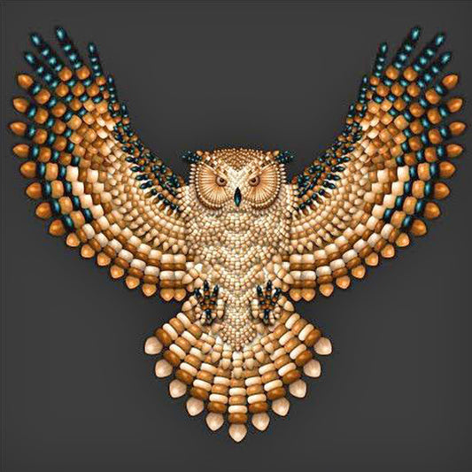 Owl - Full Round Drill Diamond Painting 30*30CM