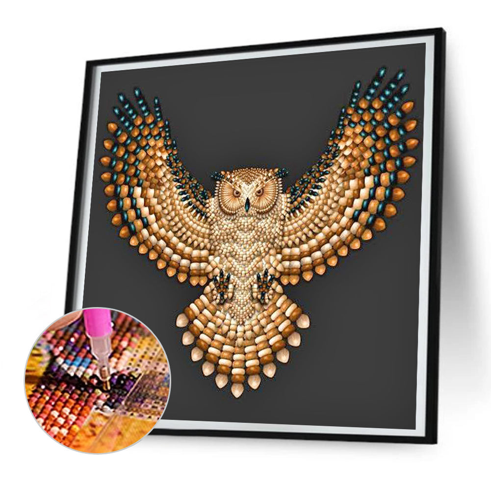 Owl - Full Round Drill Diamond Painting 30*30CM