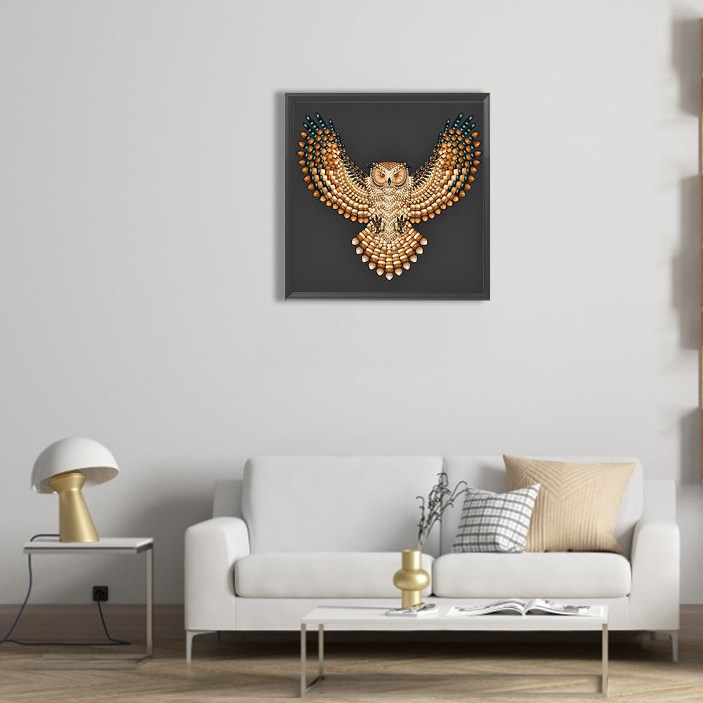 Owl - Full Round Drill Diamond Painting 30*30CM